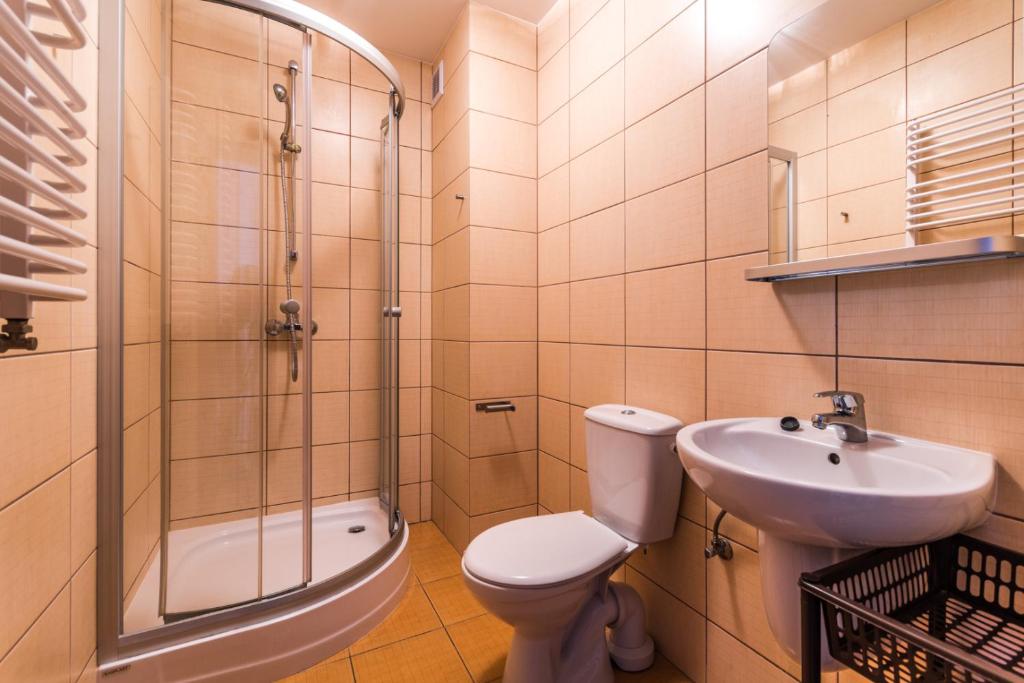 Kúpeľňa v ubytovaní Domaszowka