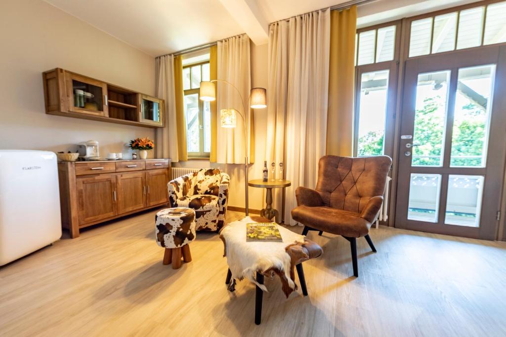 Kuchyň nebo kuchyňský kout v ubytování Hotel Villa Halliger
