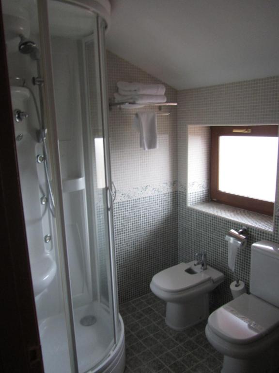 Koupelna v ubytování Hotel Galayos