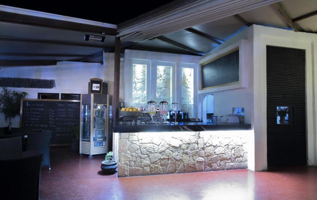 Kuchyň nebo kuchyňský kout v ubytování Hotel Islane