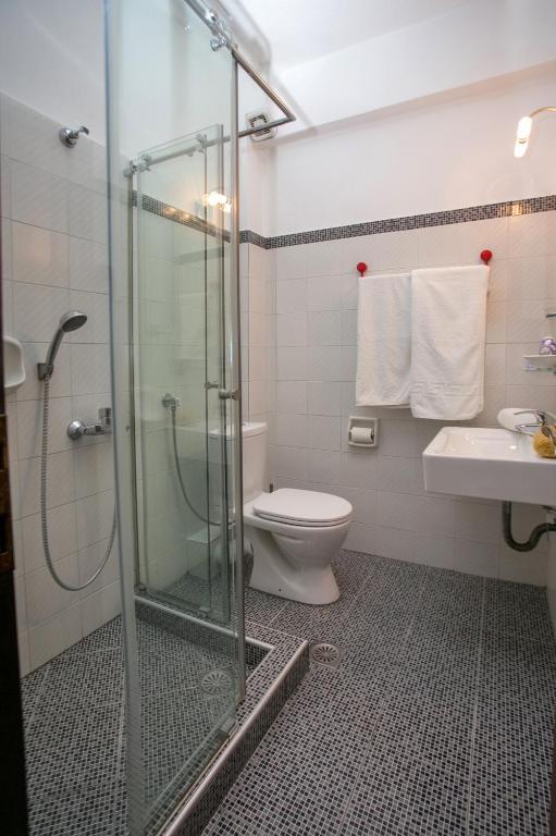 Kúpeľňa v ubytovaní Pension Aldebaran