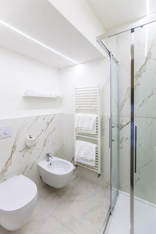 Koupelna v ubytování Cuneo Hotel