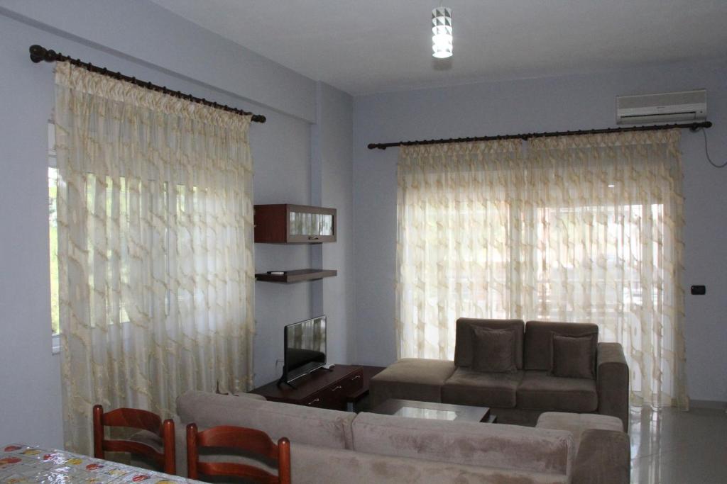 O zonă de relaxare la Zero Zero Apartments Sarande