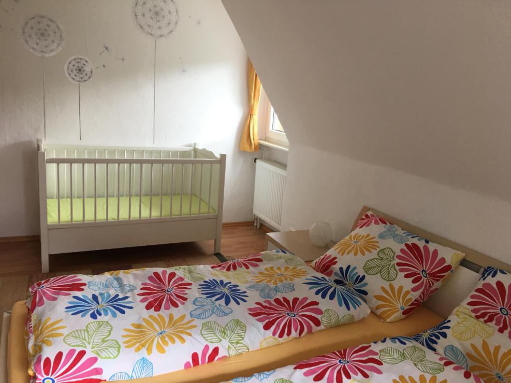 Postel nebo postele na pokoji v ubytování Das Steghaus