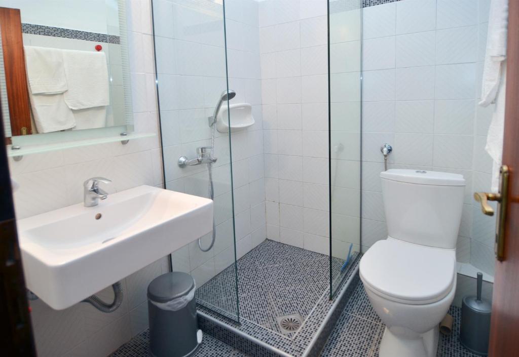 Kúpeľňa v ubytovaní Pension Aldebaran