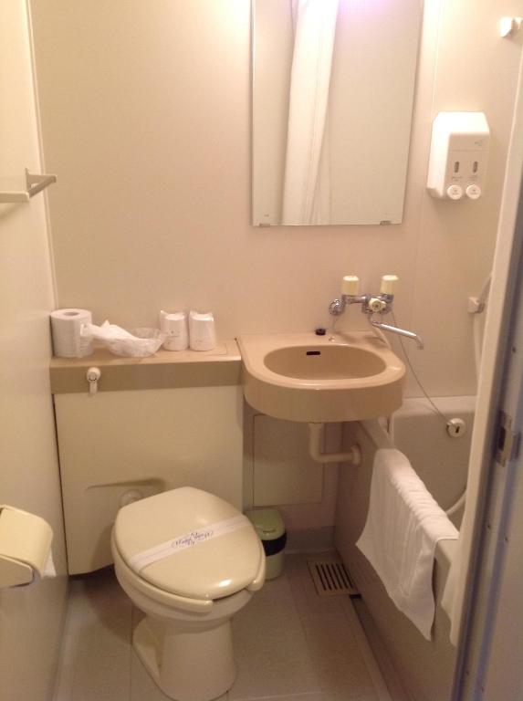 Koupelna v ubytování Hotel Hinodeya