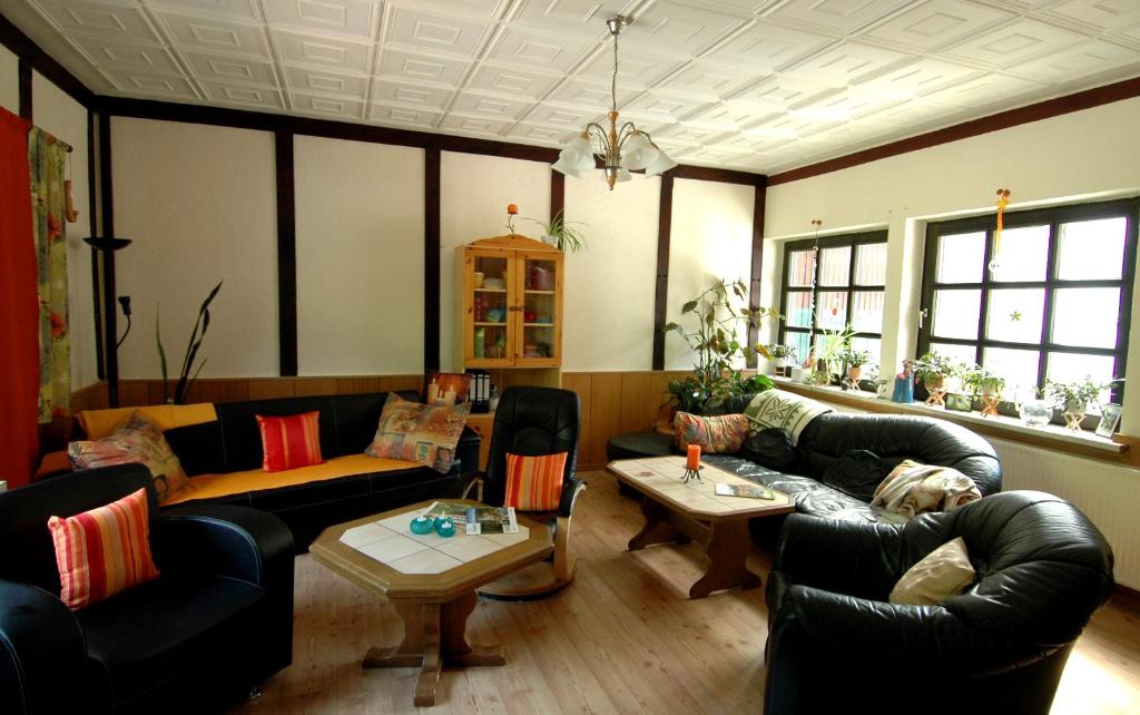 Posezení v ubytování Wiedaer Hütte