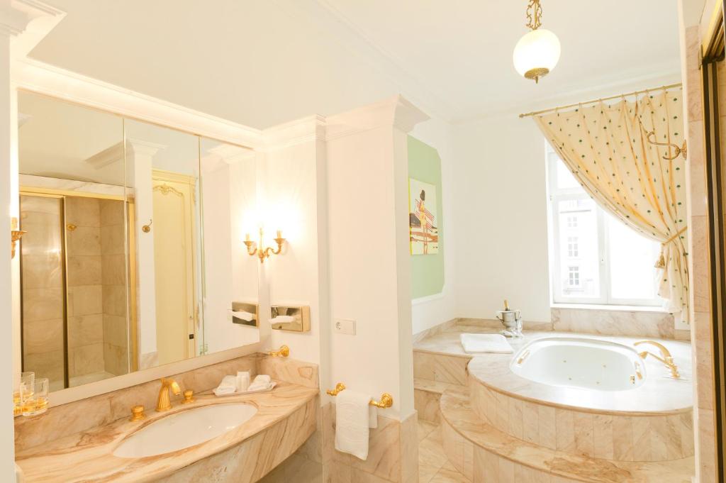 Koupelna v ubytování Hotel Der Kleine Prinz