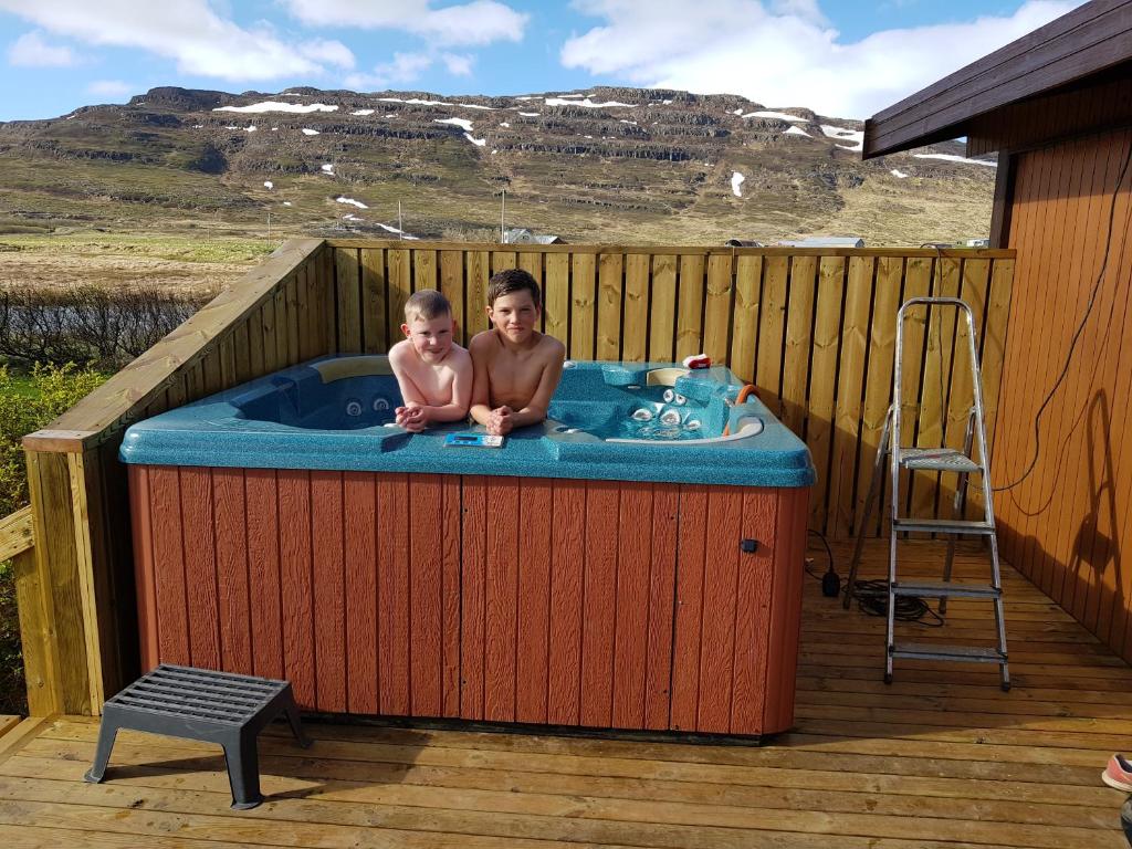 Hosté ubytování Hvammur 1 with private hot tub