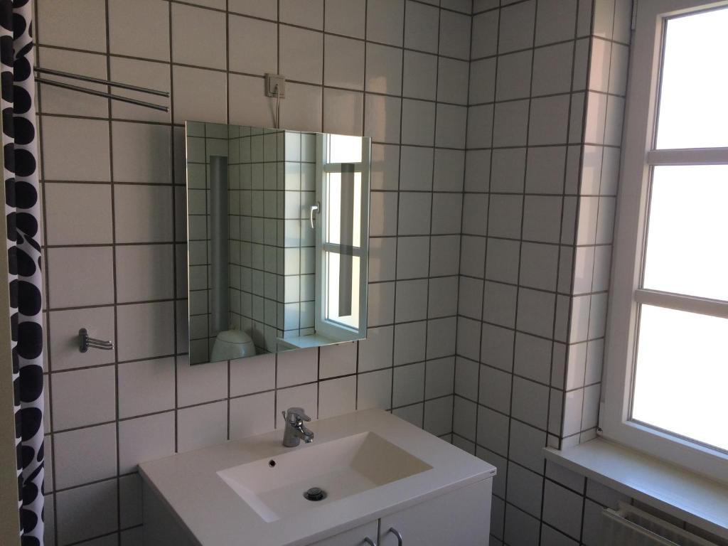 Koupelna v ubytování Løkken Badehotel Apartments