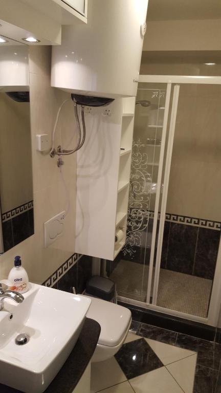 Koupelna v ubytování Apartment Verdi