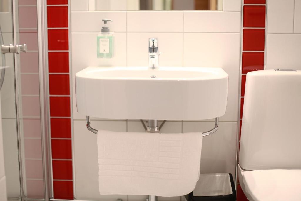 Koupelna v ubytování Spar Hotel Gårda