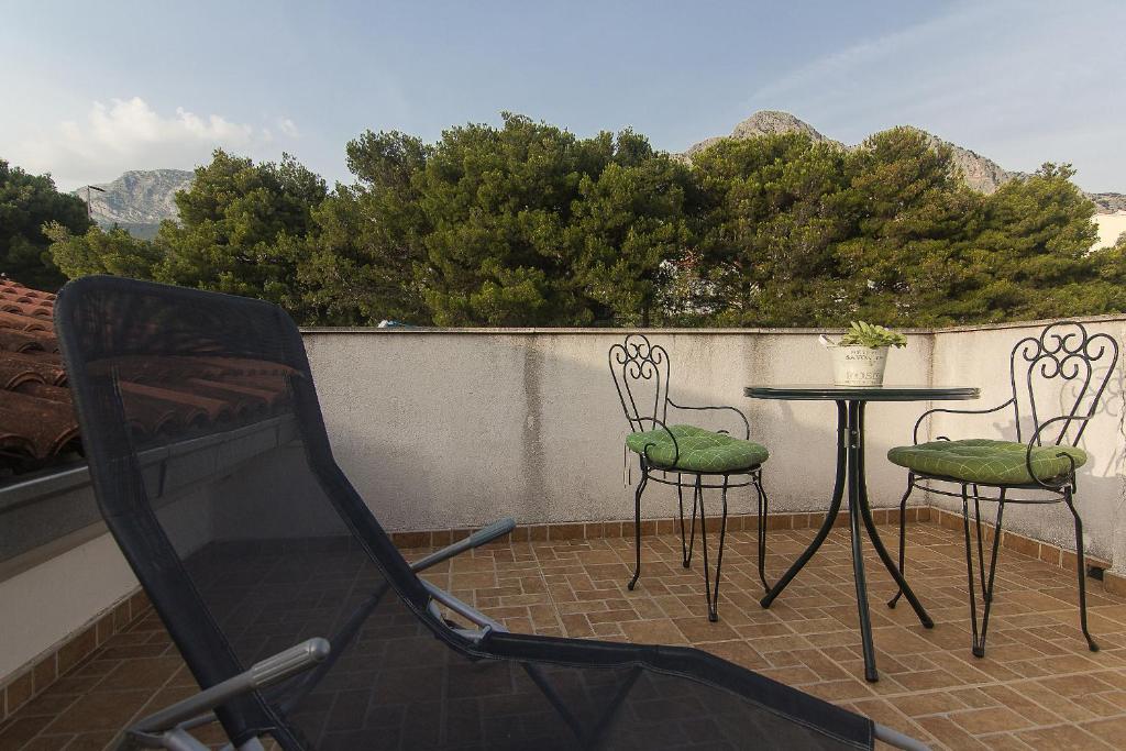 Balkón alebo terasa v ubytovaní Apartman Podgora