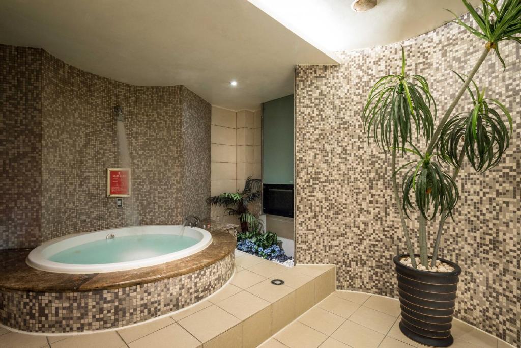 Koupelna v ubytování Uline Motel