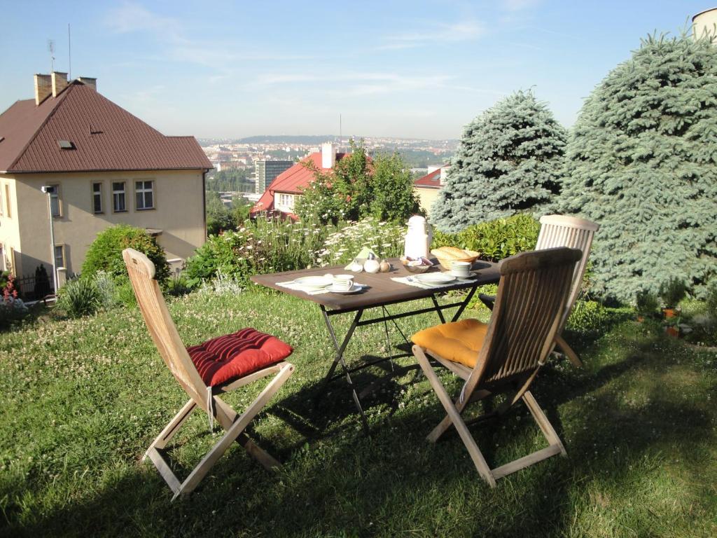 Zahrada ubytování Pension Apartment Granit