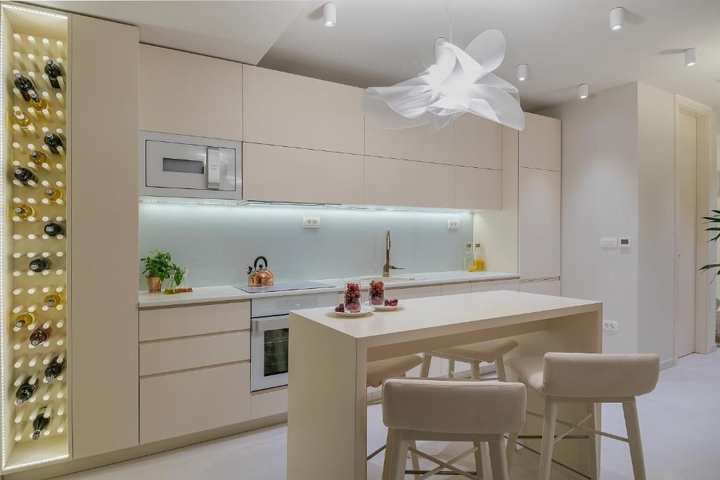 Kuchyň nebo kuchyňský kout v ubytování LevelUp Apartment Split
