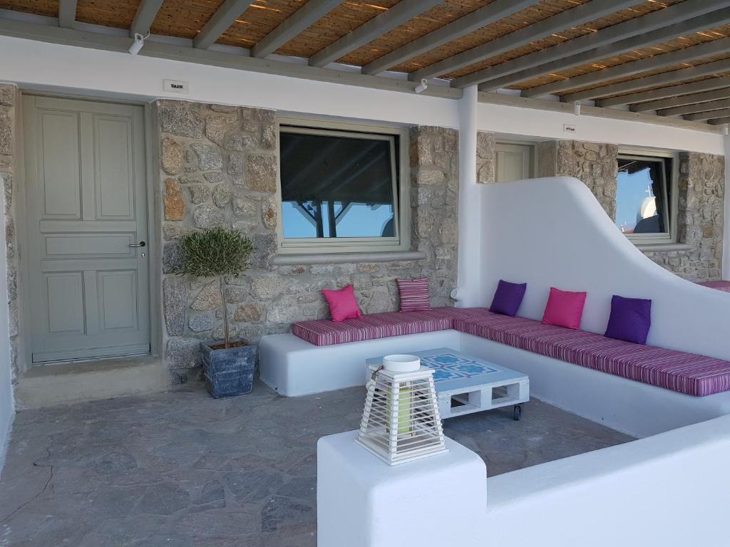 Posezení v ubytování Mykonos Azure