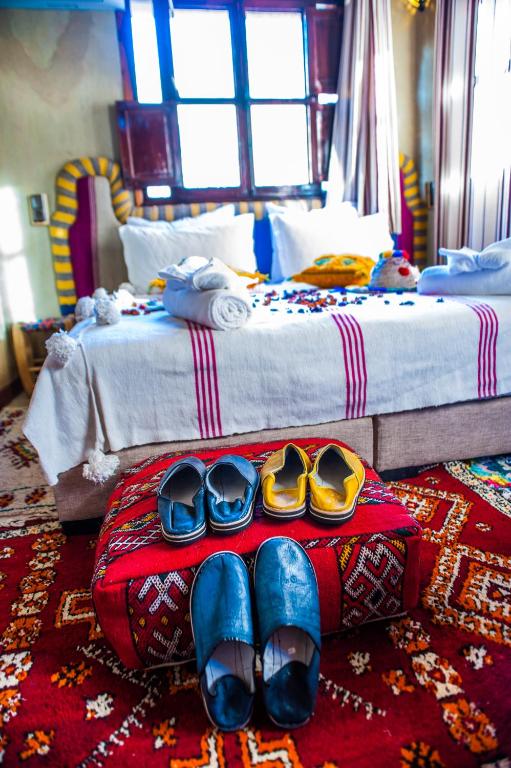 Postel nebo postele na pokoji v ubytování Toubkal Ecolodge