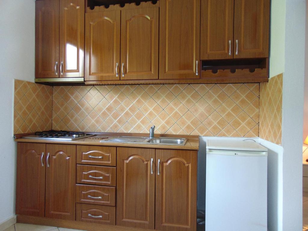 Kuchyň nebo kuchyňský kout v ubytování Residence Jazoj