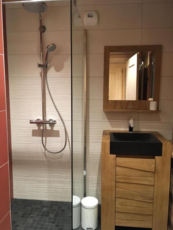 Koupelna v ubytování Chalet La R'Batte