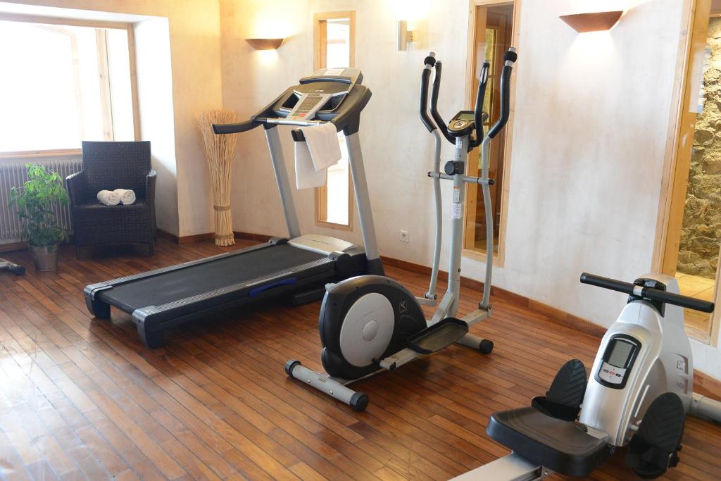 Fitness centrum a/nebo fitness zařízení v ubytování Hotel-Spa Le Morillon Charme & Caractère