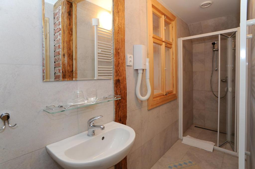 Koupelna v ubytování Josefova Bouda -Resort Svaty Frantisek