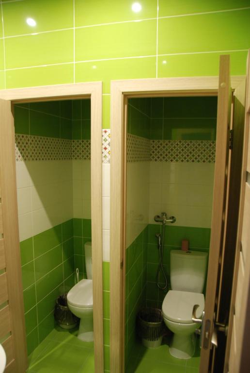 Koupelna v ubytování Green Apple Hostel