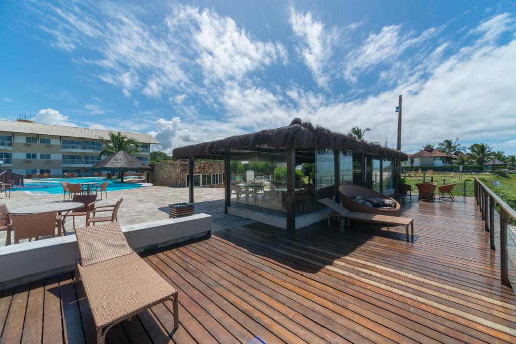  MRP301 Flat c/varanda 2 quartos praia Muro Alto