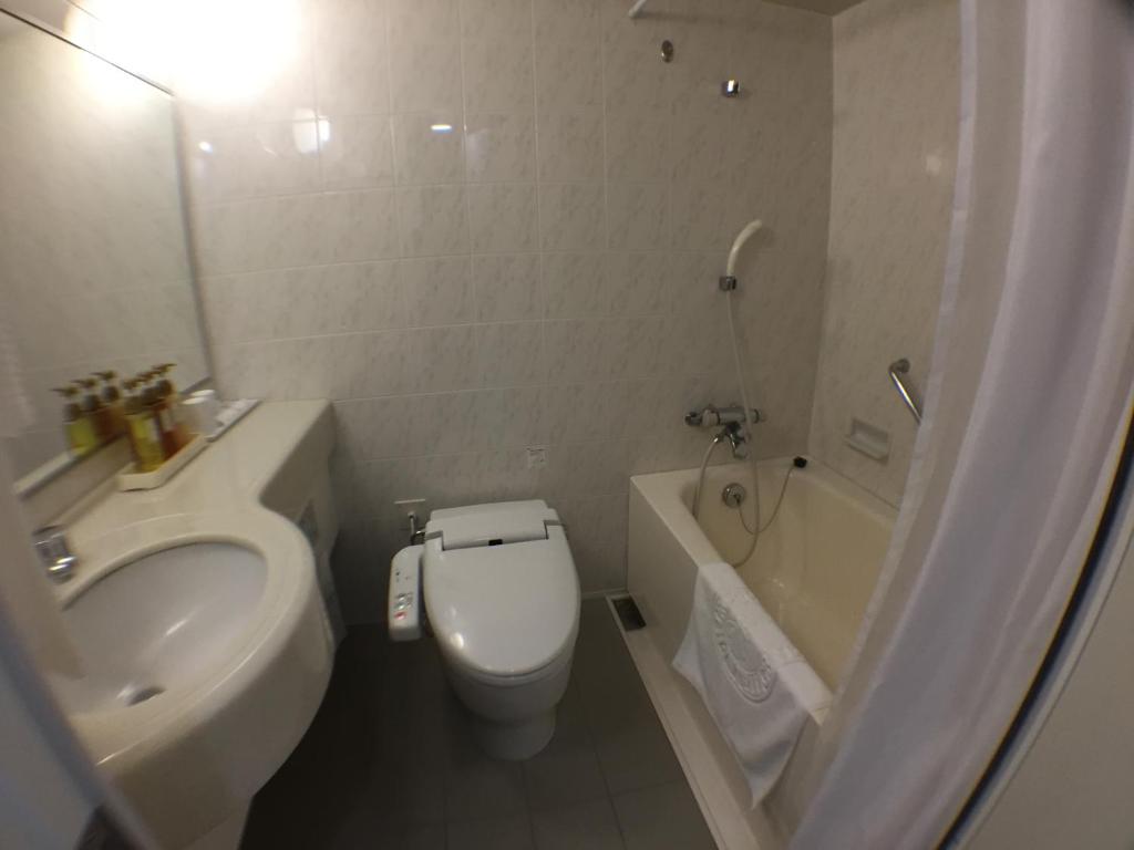Koupelna v ubytování Hiroshima Intelligent Hotel Annex