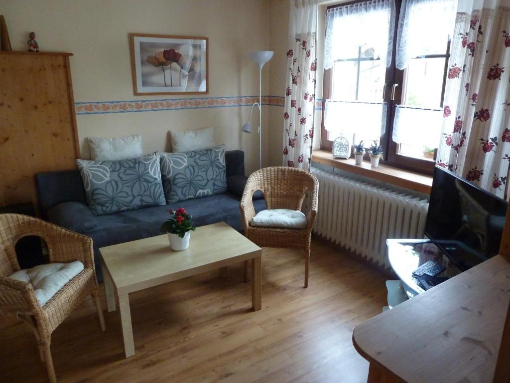 Posezení v ubytování Ferienwohnung Lotti