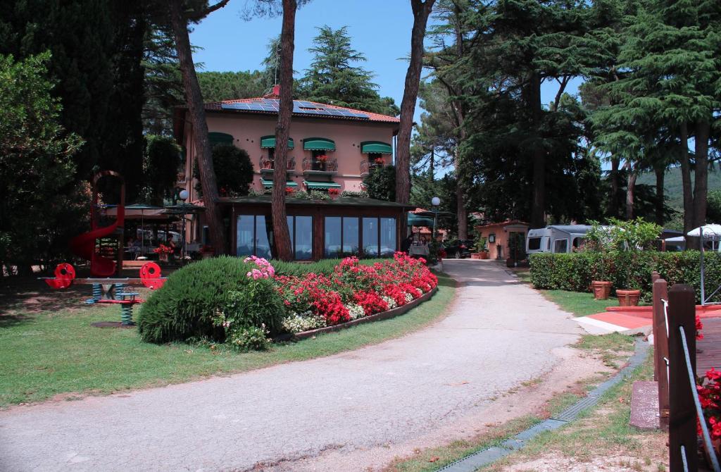 A garden outside Hotel Kursaal