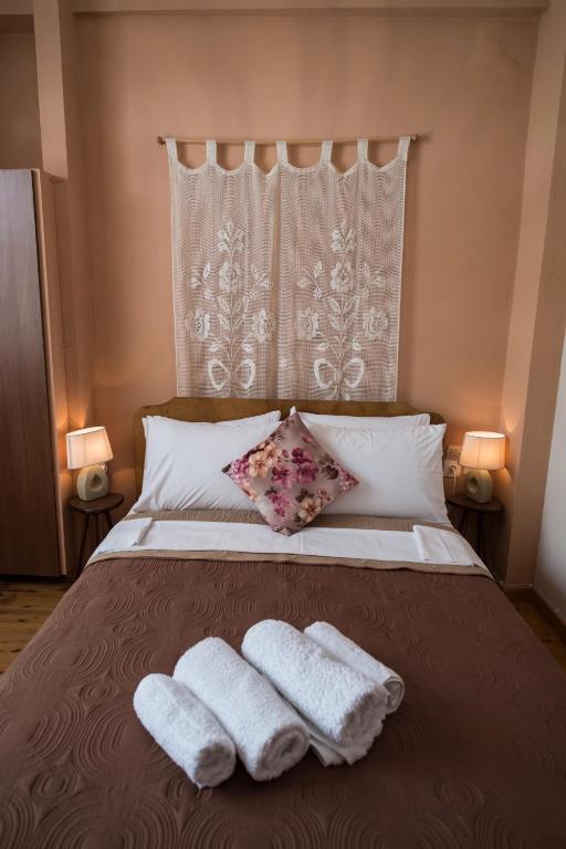 Cama o camas de una habitación en Manthiata Studios