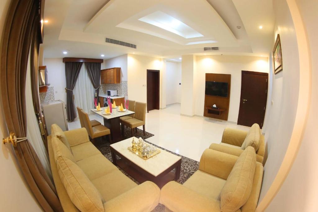 Posezení v ubytování SAS Al Olaya Hotel Suites