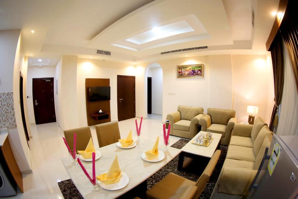 Posezení v ubytování SAS Al Olaya Hotel Suites