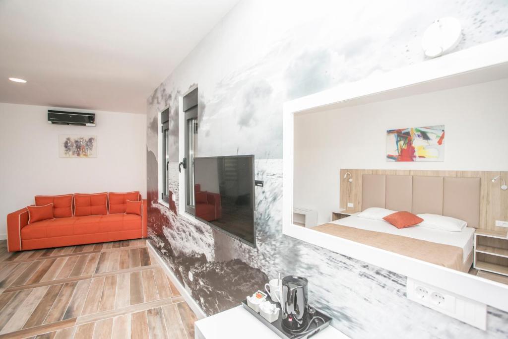 Posezení v ubytování Villa Delux