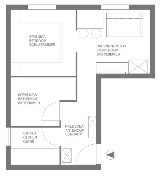 The floor plan of Elegant central Apt Maribor w/Parking