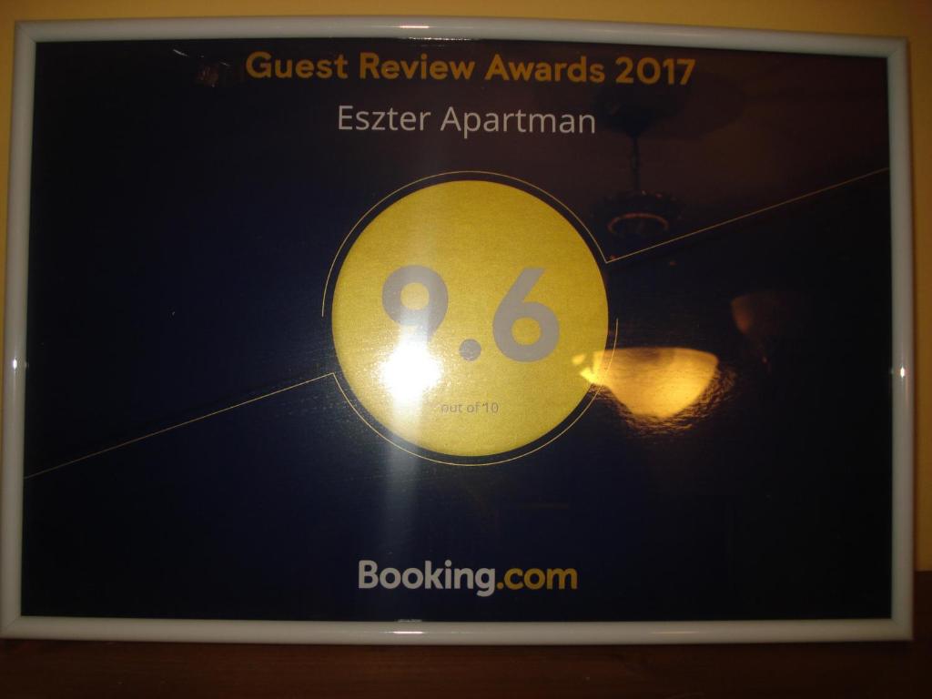 Certifikát, ocenenie alebo iný dokument vystavený v ubytovaní Eszter Apartman