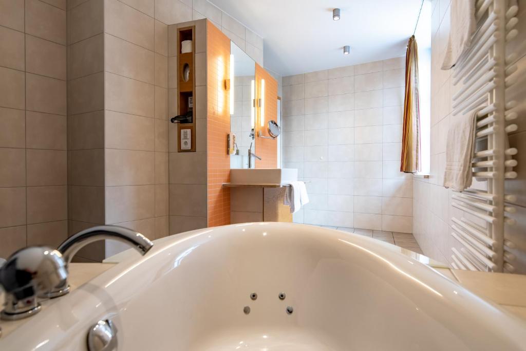 Koupelna v ubytování Hotel Nepomuk