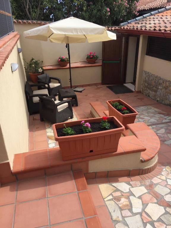 Patio nebo venkovní prostory v ubytování Hotel Normanni