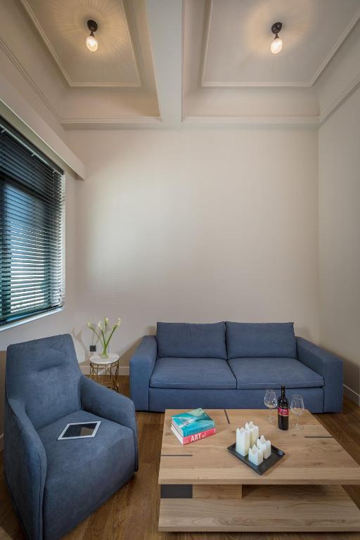 Posezení v ubytování Klepsydra Urban Suites