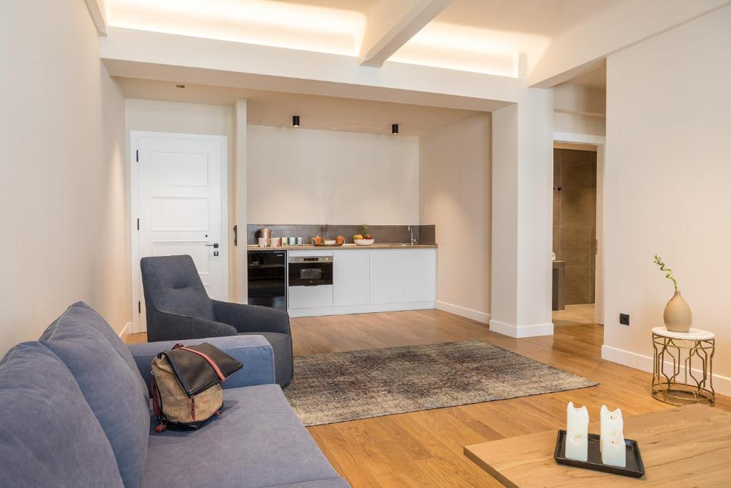 Posezení v ubytování Klepsydra Urban Suites