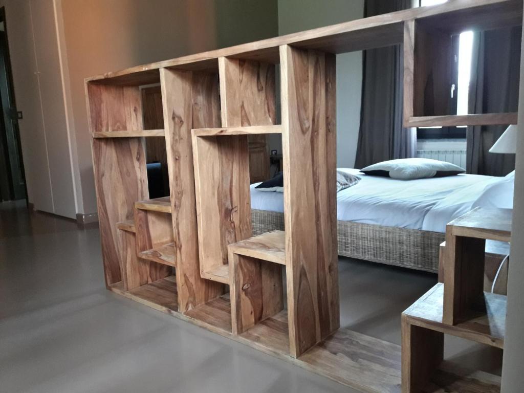 Postel nebo postele na pokoji v ubytování Equirelais