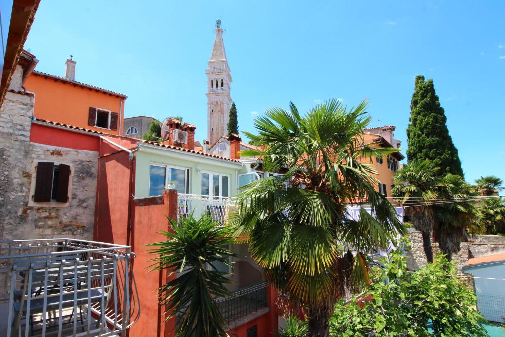 a view of a building with a clock tower at A&D Apartments in Rovinj