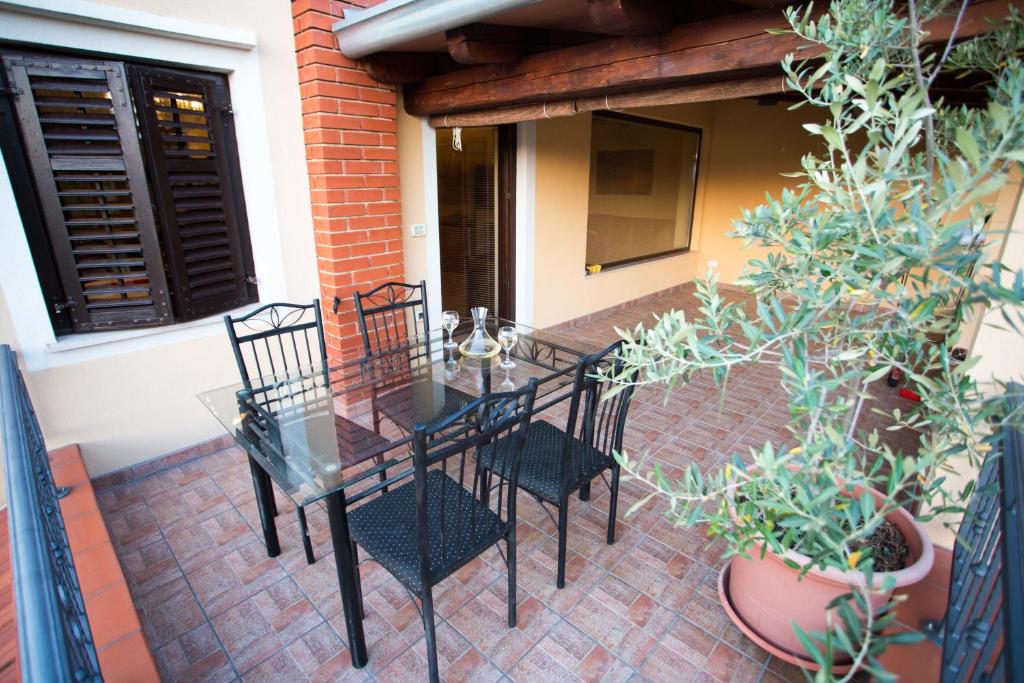 Balkon oz. terasa v nastanitvi Tunia