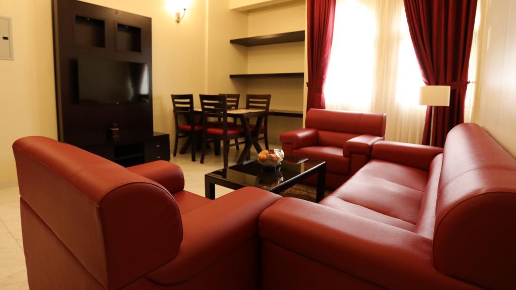 Posezení v ubytování Remas Hotel Suites - Al Khoudh, Seeb, Muscat