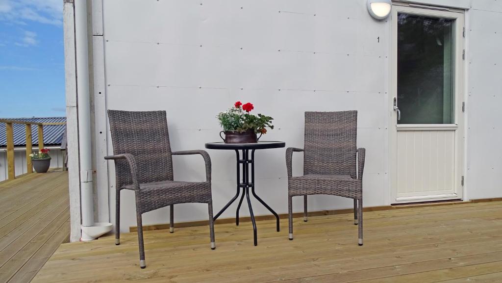 Balkón nebo terasa v ubytování Bottna Inn