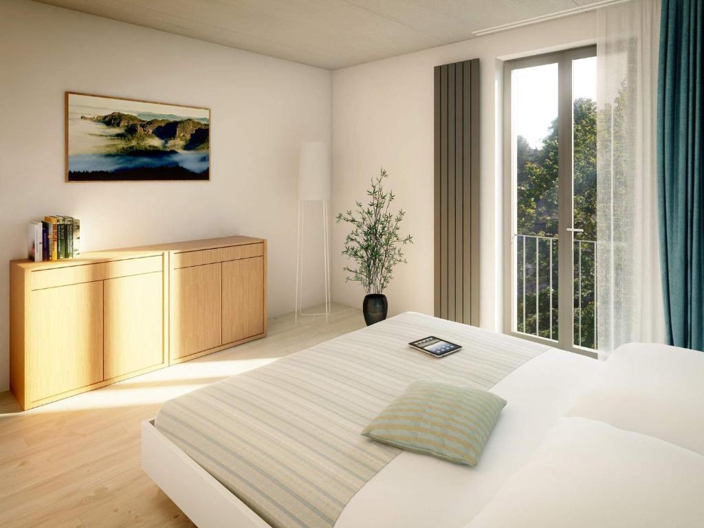 Postel nebo postele na pokoji v ubytování Apartmán Krásná Lípa č. 1