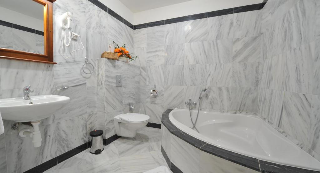 Koupelna v ubytování Brioni Suites
