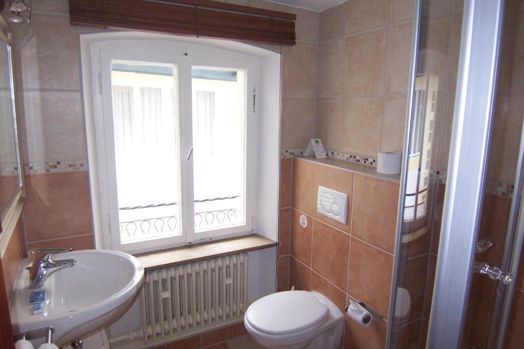 Koupelna v ubytování Hotel Graupner