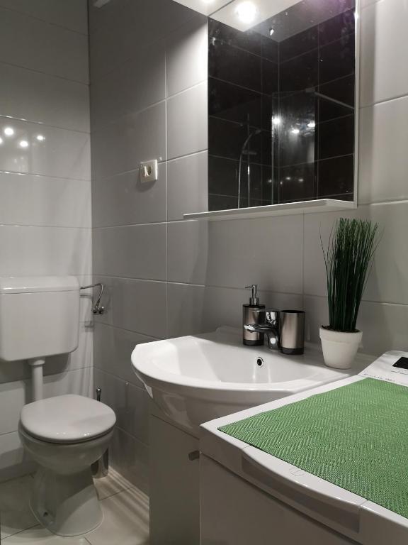 Koupelna v ubytování Štinjan: Modern Relaxing Apartments